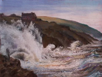 Tosender Sturm über Cornwall, 2018